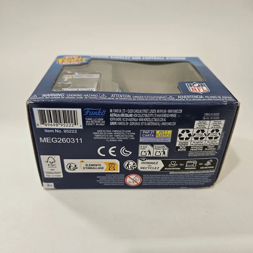Funko Bitty Pop Sports NFL Philadelphia Eagles Saquon Barkley Football Stadium